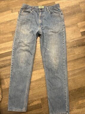 L.L. Bean Men's Light Wash Straight Jeans